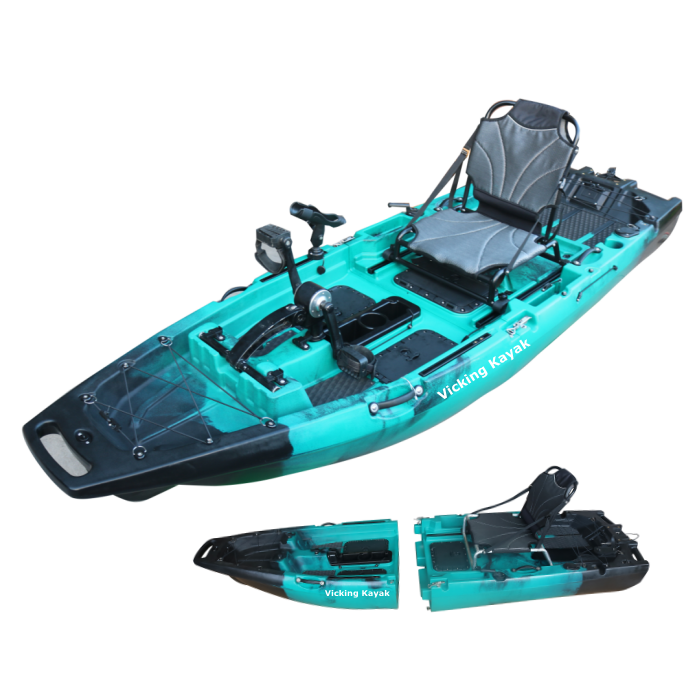 Fishing Kayak Pedal Drive - เรือคายัคแบบโมดูลาร์รุ่นใหม่ปี 2025 ขนาด 9.5 ฟุต พร้อมระบบขับเคลื่อนด้วยครีบเท้า