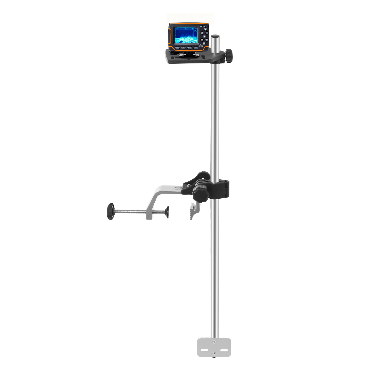 Fishing Kayak Fish Finder Mount - ตัวยึดทรานสดิวเซอร์เครื่องหาปลาแบบพกพา ผลิตจากอะลูมิเนียมอัลลอยด์ CNC พร้อมขายึดไนลอน ขนาด 3.15
