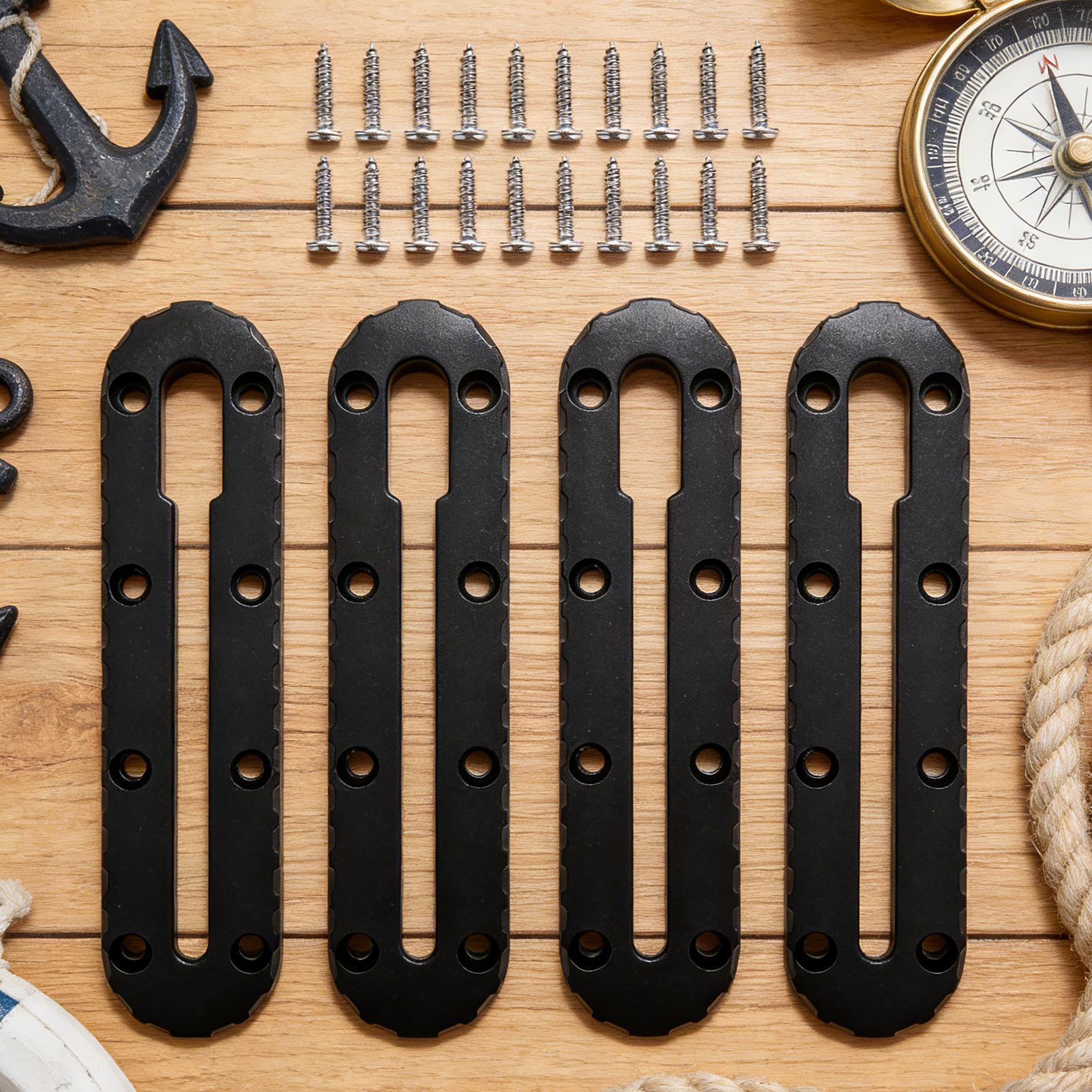 Fishing Kayak Fish Finder Mount - แท่นยึดคายัคพร้อมสกรู 4 ชิ้น ที่วางคันเบ็ดอเนกประสงค์แบบยูนิเวอร์แซล แท่นยึดคายัคสำหรับที่วางเครื่องหาปลาและที่วางแก้ว