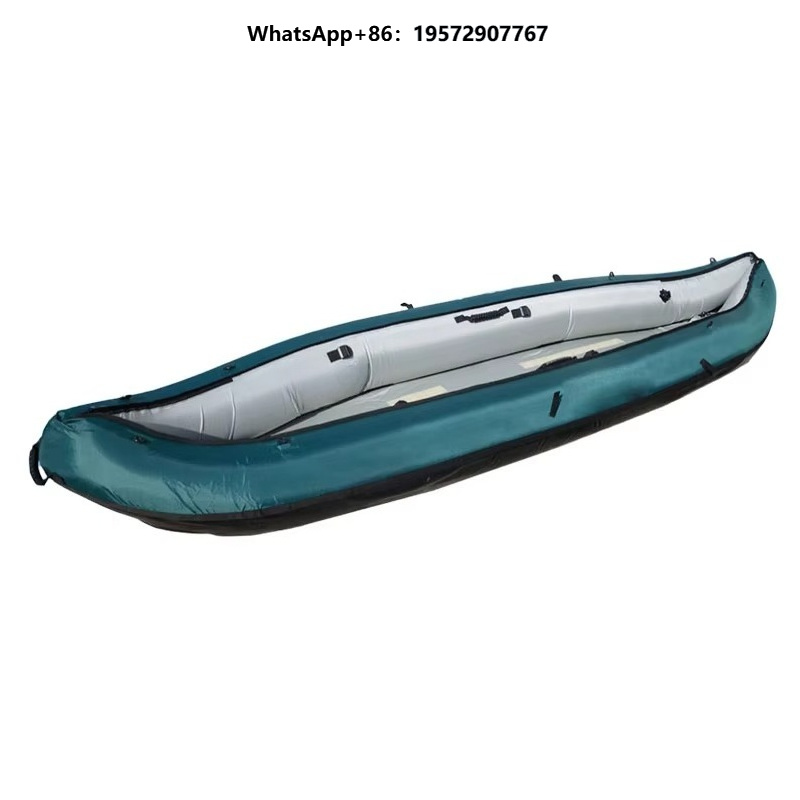 Fishing Kayak Paddle - เรือคายัคแคนูสำหรับขาย เรือคายัคแบบพกพาพับได้สองที่นั่ง เรือคายัคตกปลาแบบเป่าลมพร้อมไม้พาย