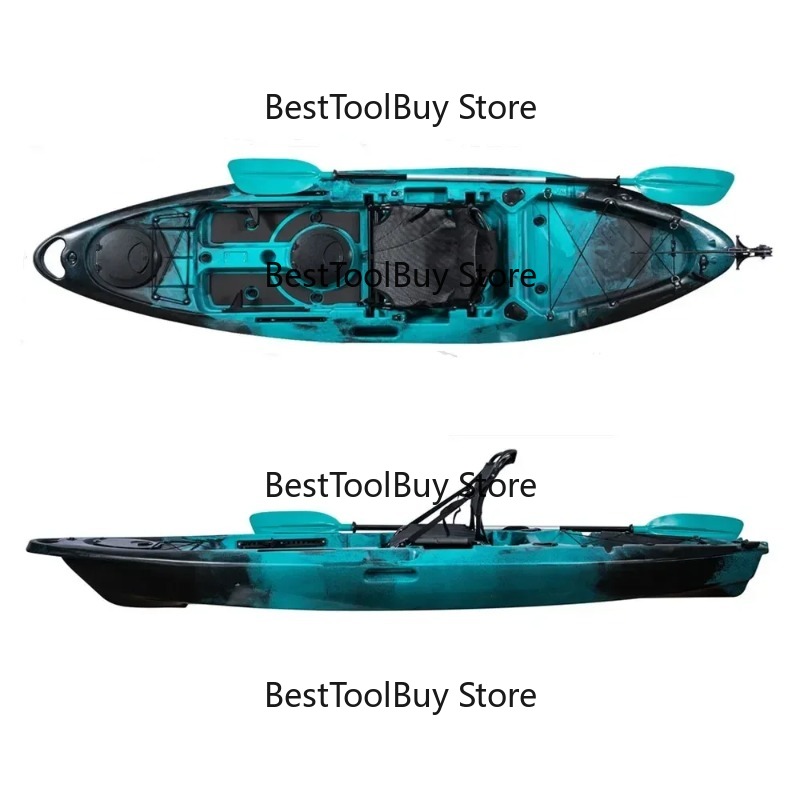 Fishing Kayak Sit In - เรือคายัคแบบนั่งบนสำหรับตกปลา ระดับเริ่มต้น พร้อมอุปกรณ์เสริม สำหรับ 1 คน