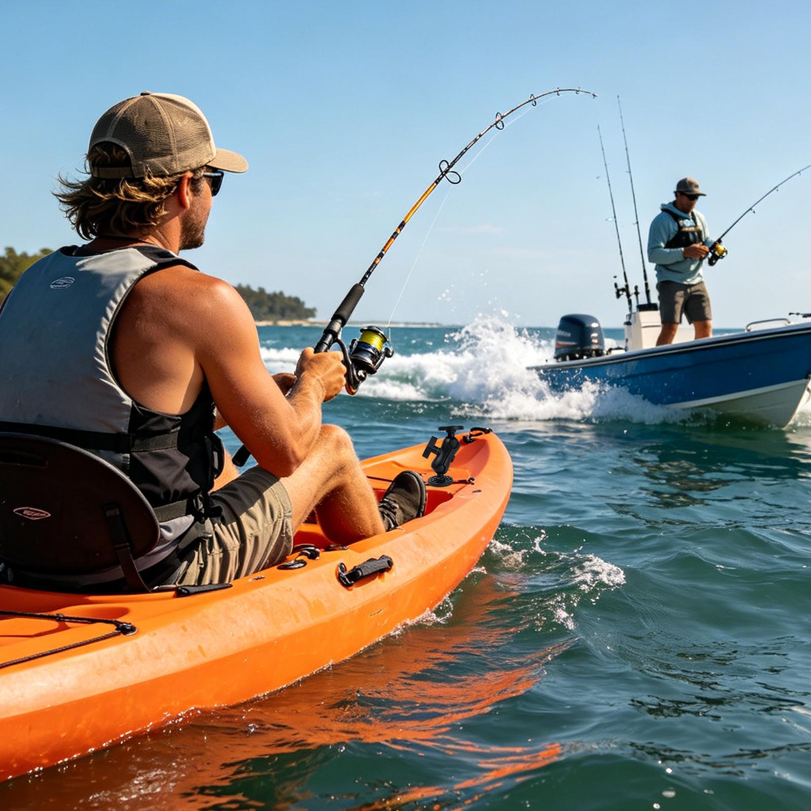 Fishing Kayak Fish Finder Mount - ที่ยึดเครื่องหาปลาสำหรับเรือคายัค ปรับได้ 360 องศา ที่ยึดทรานสดิวเซอร์สำหรับเรือคายัค ที่ยึดเครื่องหาปลาสำหรับเรือ