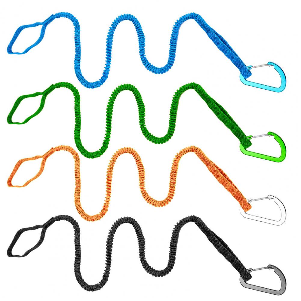 Fishing Kayak Paddle Leash - เชือกพายเรือคายัค100ซม. สายรัดไม้บันจี้ยืดหยุ่นสำหรับพายเรือแคนูพายเรือคายัค