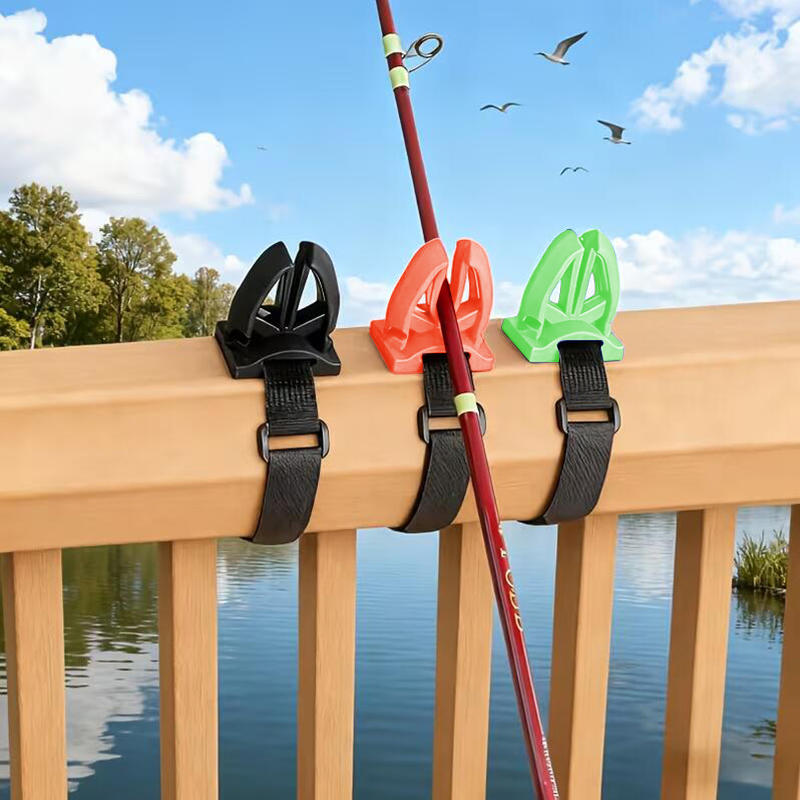 Fishing Kayak Rod Holder - คลิปล็อคแบบปลดเร็วพร้อมสายรัดสำหรับเก็บคันเบ็ดสำหรับเรือคายัค อุปกรณ์เสริมสำหรับตกปลา ที่ยึดคันเบ็ดซิลิโคน