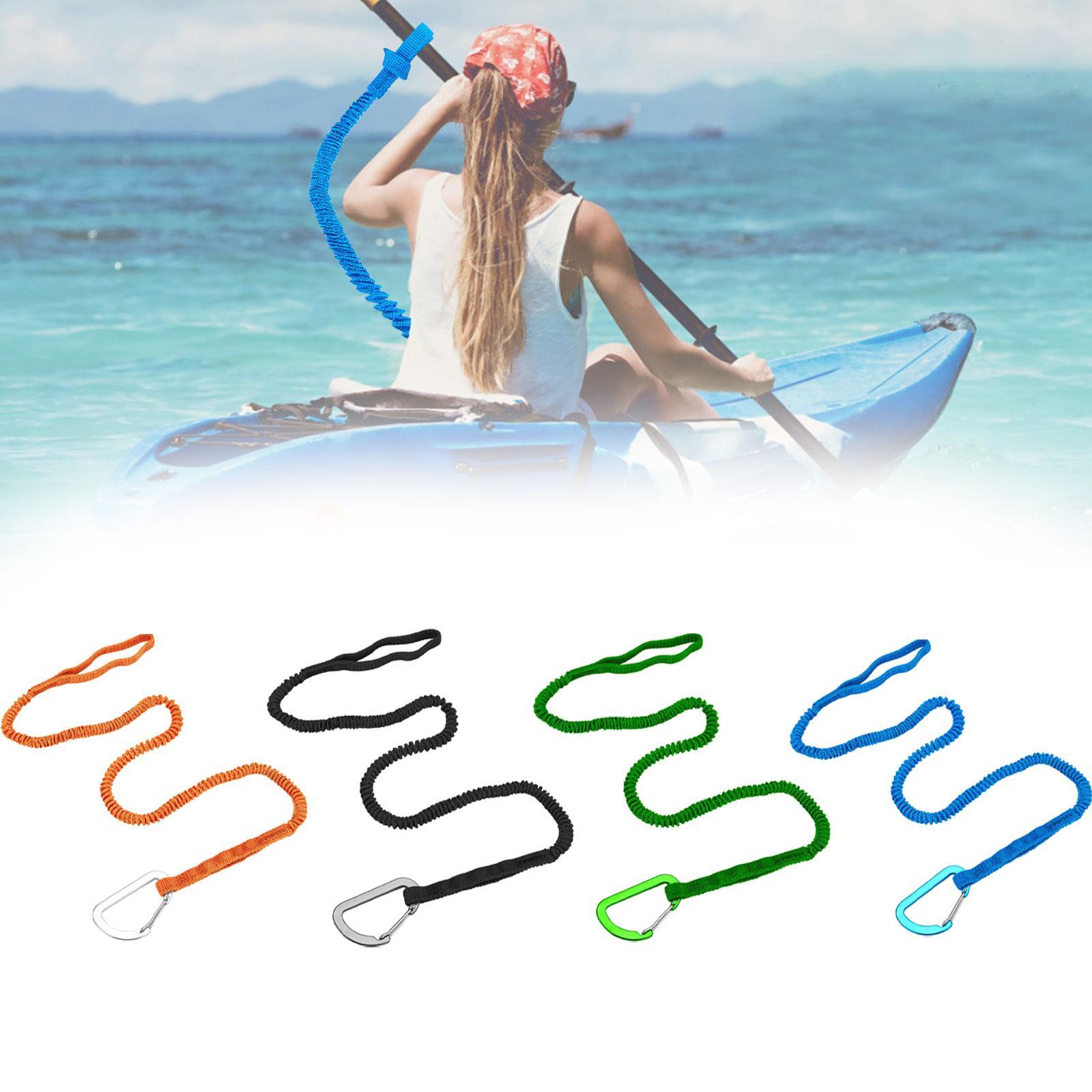 Fishing Kayak Paddle Leash - สายรัดไม้พายเรือคายัค ที่ยึดคันเบ็ด สายรัดยืดได้ 150 ซม.-210 ซม.