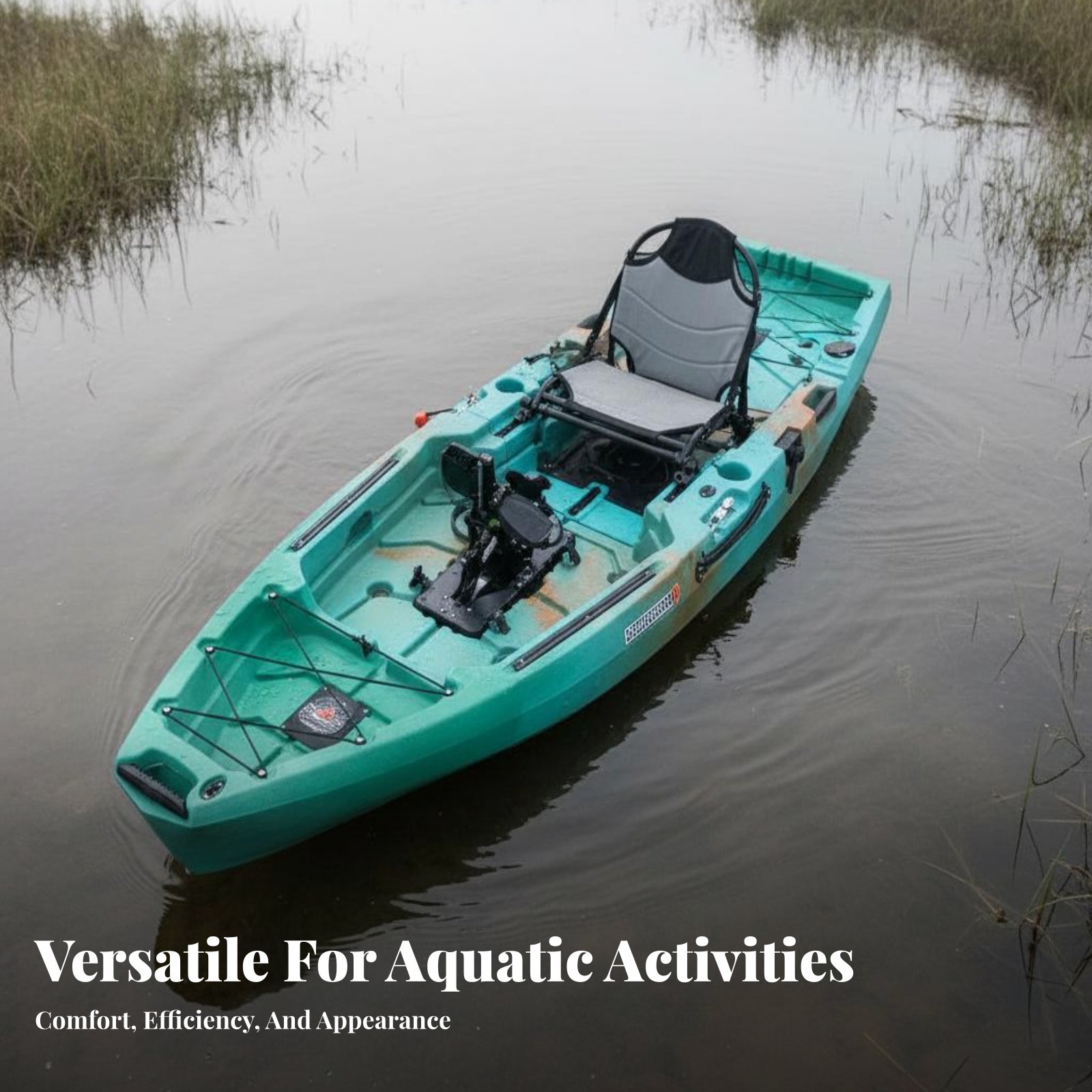 Fishing Kayak Pedal Drive - เรือตกปลาแบบขับเคลื่อนด้วยเท้า พับเก็บได้ เรือคายัคตกปลาแบบเป่าลม เรือคายัคแบบเป่าลมขับเคลื่อนด้วยเท้า ทนทานต่อการสึกหรอ เรือสำหรับคนเดียว