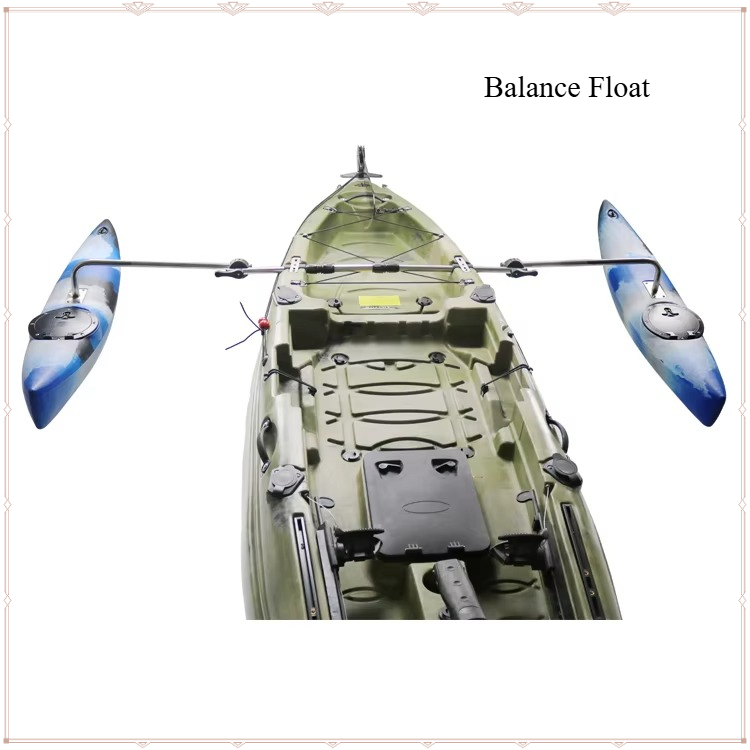 Fishing Kayak Cart - รถเข็นพลาสติกแบบกำหนดเองสำหรับขนย้ายเรือคายัค พร้อมระบบขับเคลื่อนด้วยเท้า สำหรับเรือแคนูตกปลา อุปกรณ์เสริมสำหรับพกพาเรือ