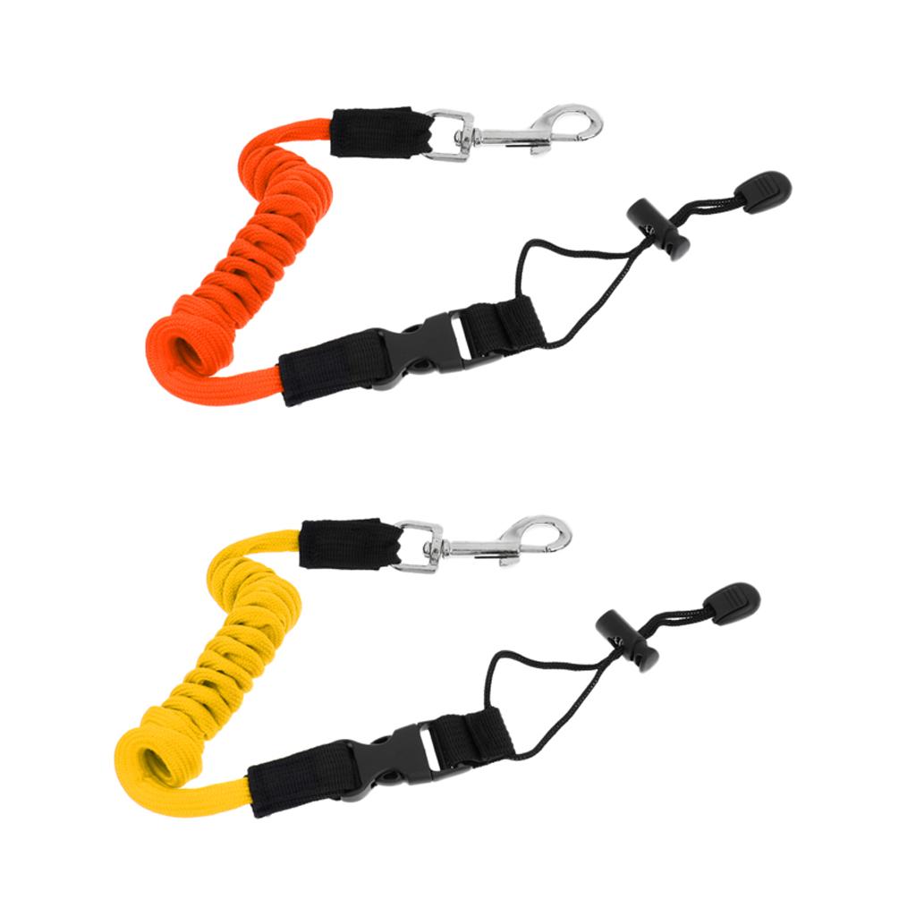 Fishing Kayak Paddle Leash - สายรัดไม้พายเรือคายัค สาย TPU แบบขด สายรัดคันเบ็ดตกปลา อุปกรณ์เสริมเพื่อความปลอดภัยสำหรับเรือคายัค