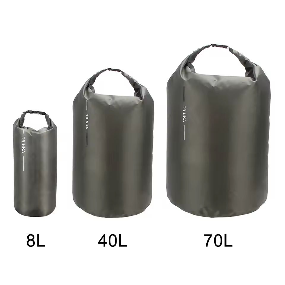 Fishing Kayak Storage Bag - 8L 40L 70L กระเป๋ากันน้ำแบบม้วนปิดได้ กระเป๋าเก็บของกลางแจ้งแบบพกพาสำหรับตั้งแคมป์ พายเรือคายัค