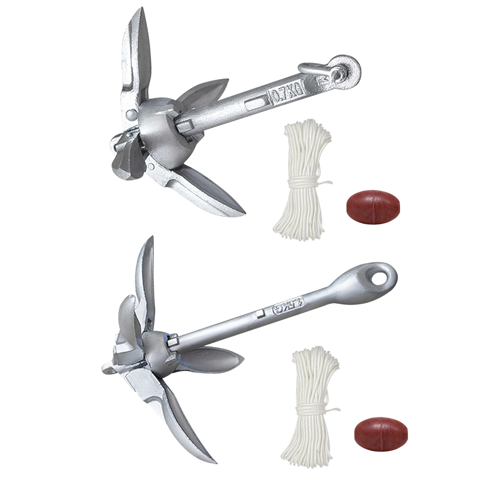 Fishing Kayak Anchor - สมอเรือ 0.7/1.5 กก. พร้อมเชือกเรือ 65 ฟุต