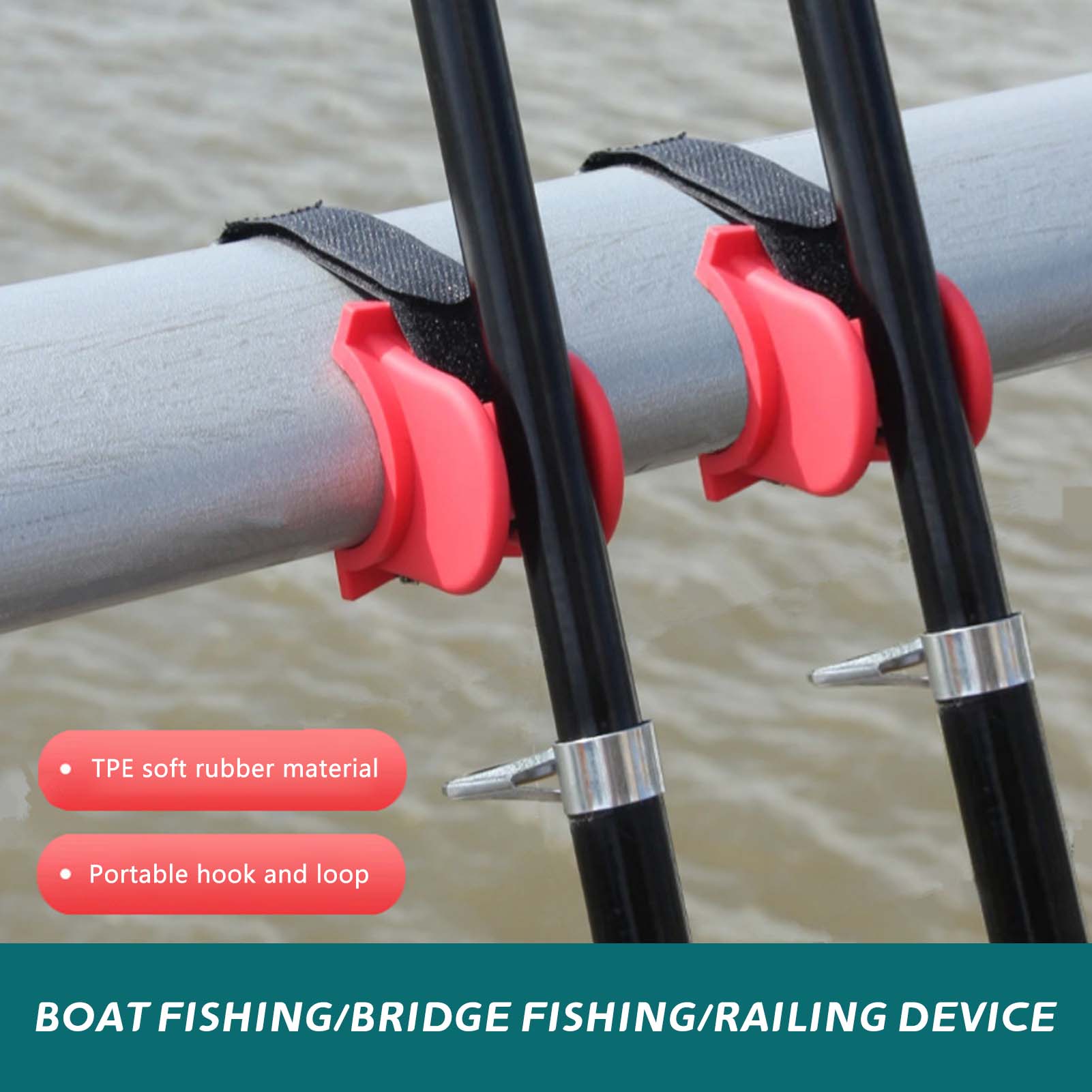 Fishing Kayak Sit On Top - ที่วางคันเบ็ดรูปตัว U พร้อมโครงสร้างแข็งแรง ที่เก็บเหยื่อตกปลา TPE เหมาะสำหรับเรือคายัคและการตกปลาทางทะเล