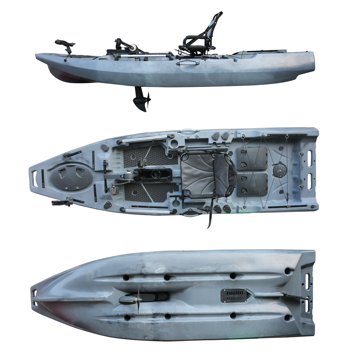Fishing Kayak Sit On Top - เรือคายัคตกปลาแบบพับได้ Viking 2026 สำหรับ 1 คน