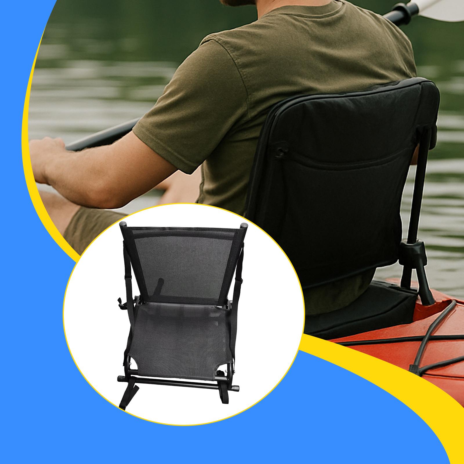 Fishing Kayak Seat - เบาะนั่งเรือคายัคแบบมีพนักพิง พับได้ สำหรับนั่งในตัว พร้อมแผ่นรองเปลี่ยนได้ เบาะพนักพิงเรือแคนูสำหรับเรือตกปลา ล่องแก่ง