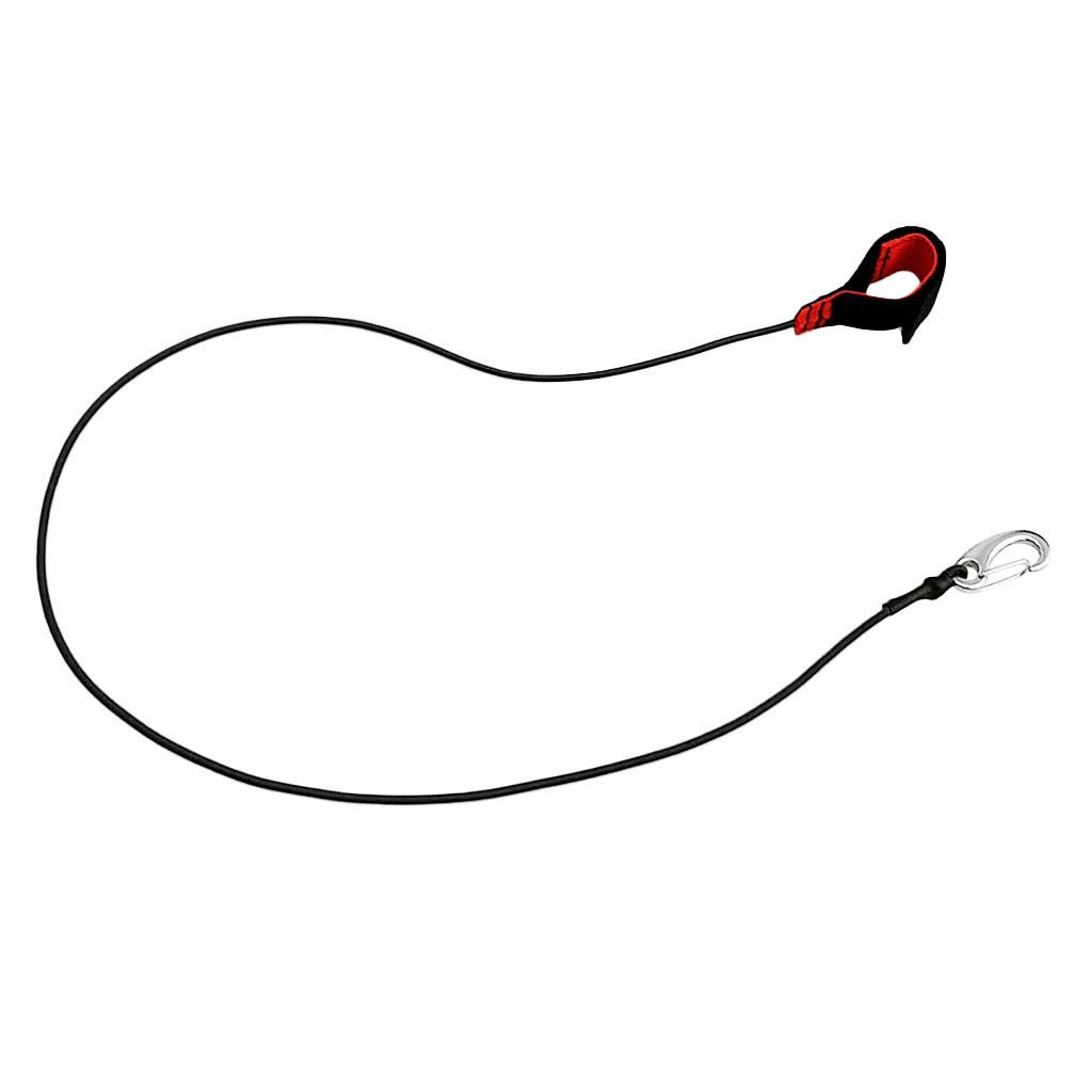 Fishing Kayak Paddle Leash - สายรัดไม้พายเรือคายัคพร้อมคลิปคาราบิเนอร์ สายรัดยางยืดสำหรับเรือแคนูแบบหนาพิเศษ สำหรับยึดคันเบ็ดตกปลา