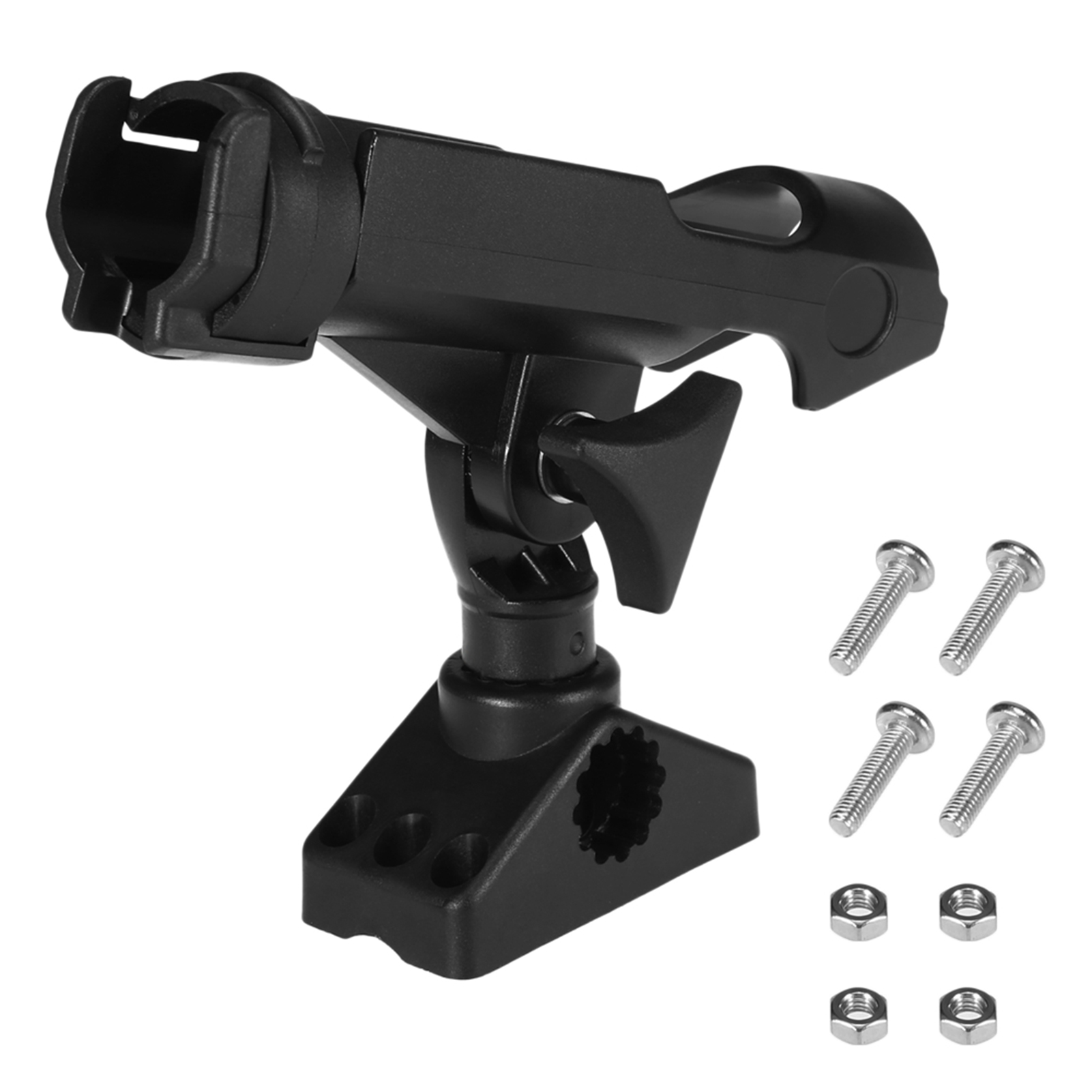 Fishing Kayak Rod Holder - ฐานยึดคันเบ็ดตกปลาสแตนเลสหมุนได้360องศาปรับได้ชั้นวางเบ็ดตกปลาเรือคายัคที่จับที่นั่งตกปลา