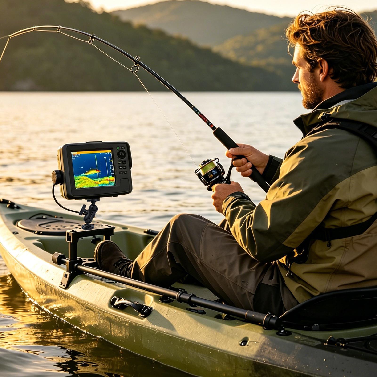 ที่ยึดเครื่องหาปลาสำหรับเรือคา - Fishing Kayak Fish Finder Mount บทวิจารณ์และราคา