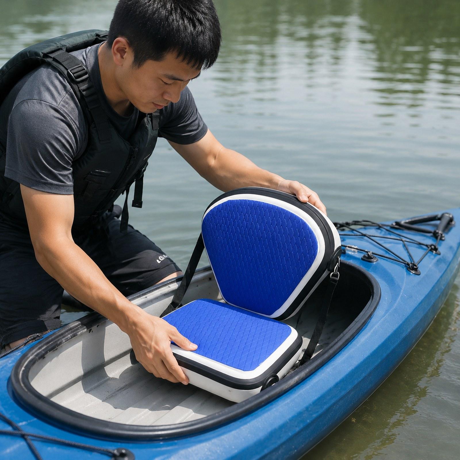 ที่นั่งเรือคายัค PVC แบบปรับได - Fishing Kayak Seat บทวิจารณ์และราคา