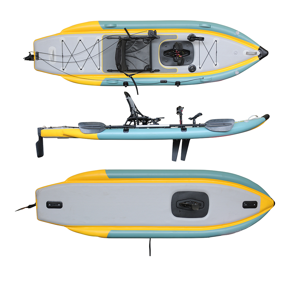 เรือคายัคพับได้แบบเป่าลม PVC ส - Fishing Kayak Sit On Top บทวิจารณ์และราคา