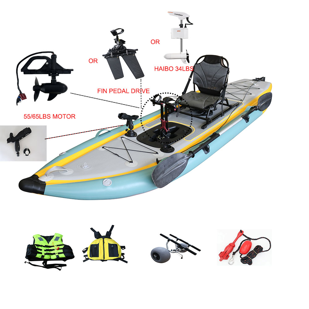 เรือคายัคพับได้แบบเป่าลม PVC ส - Fishing Kayak Sit On Top บทวิจารณ์และราคา