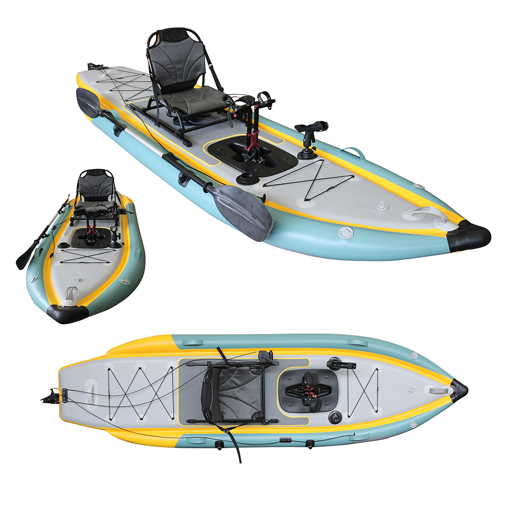 เรือคายัคพับได้แบบเป่าลม PVC ส - Fishing Kayak Sit On Top บทวิจารณ์และราคา