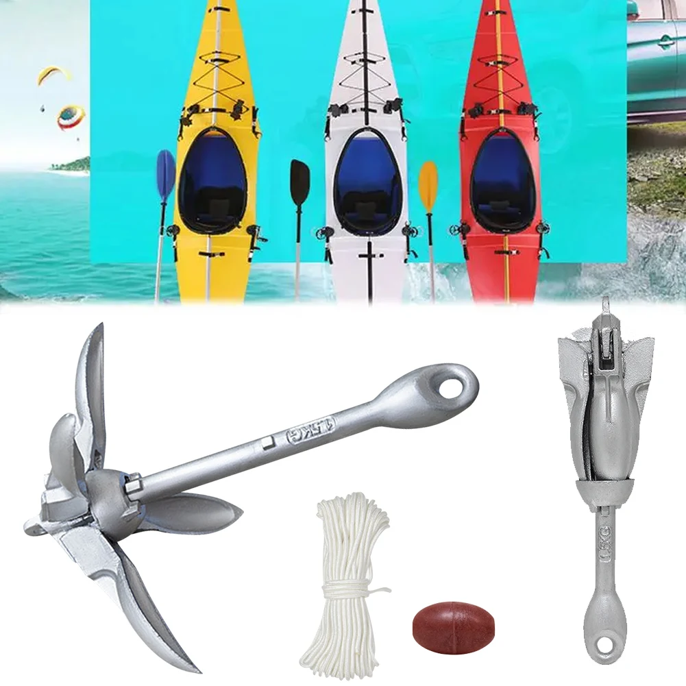 0.7KG 1.5KG สแตนเลสพับประมง An - Fishing Kayak Anchor บทวิจารณ์และราคา