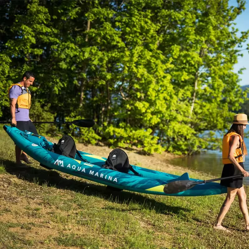 เรือคายัคพองลมแบบแคนู สำหรับ 1 - Fishing Kayak Inflatable บทวิจารณ์และราคา