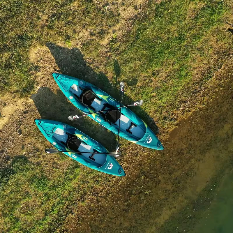 เรือคายัคพองลมแบบแคนู สำหรับ 1 - Fishing Kayak Inflatable บทวิจารณ์และราคา