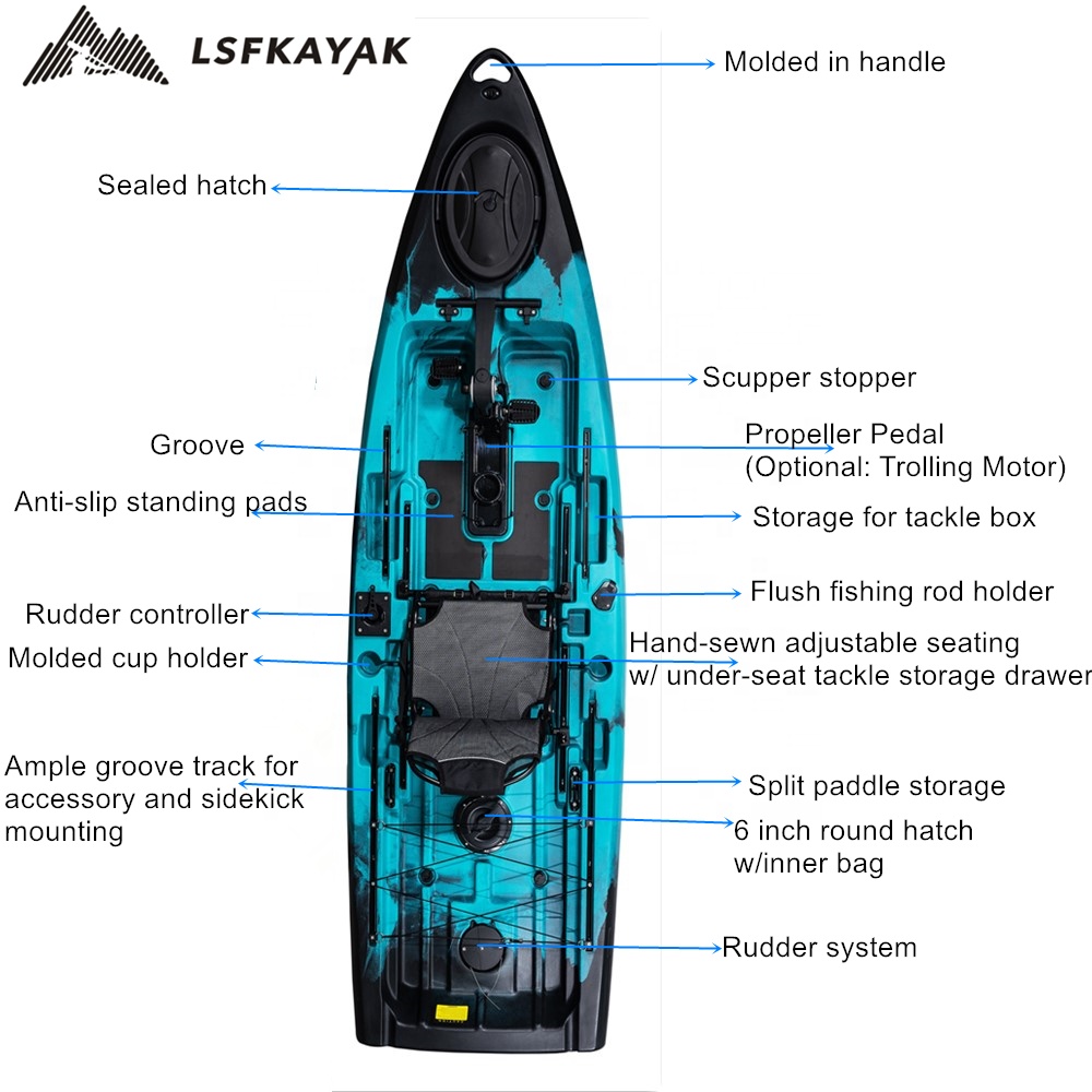 เรือตกปลาที่ดีที่สุด 2024 ใหม่ - Fishing Kayak Pedal Drive บทวิจารณ์และราคา