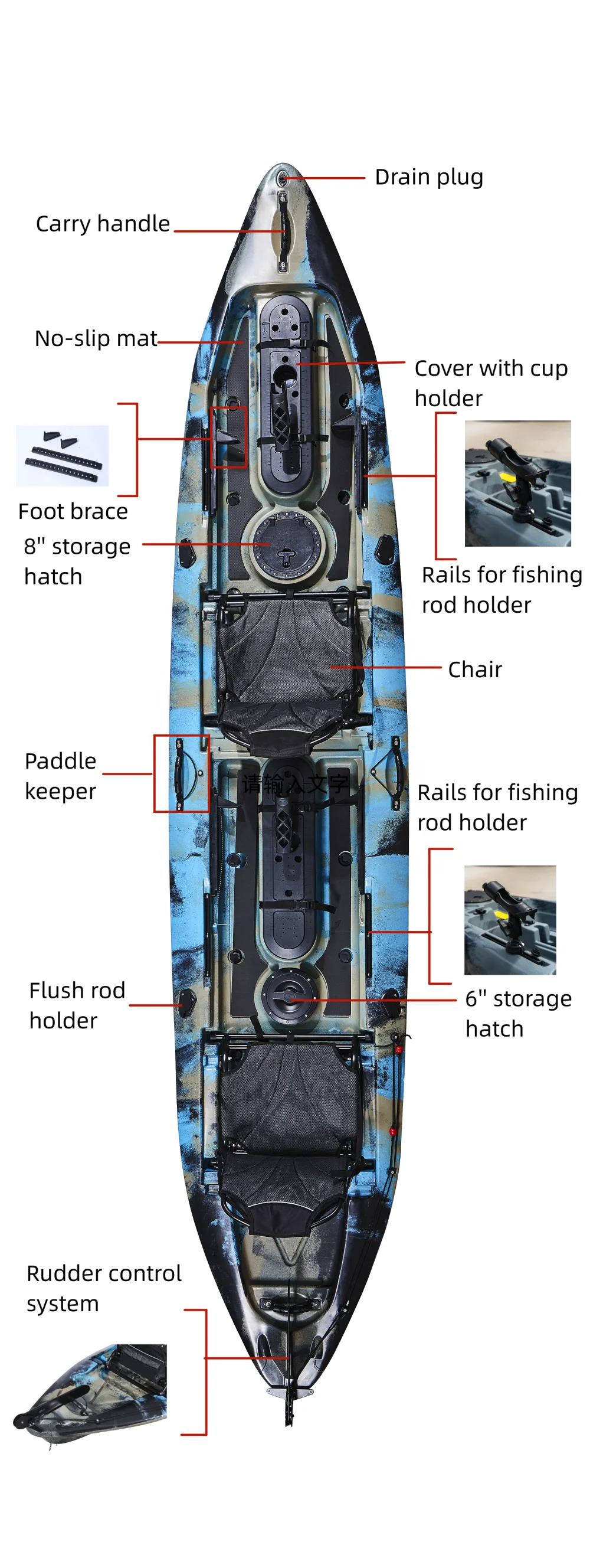 ขายส่งเรือคายัคพลาสติกสําหรับค - Fishing Kayak Paddle บทวิจารณ์และราคา