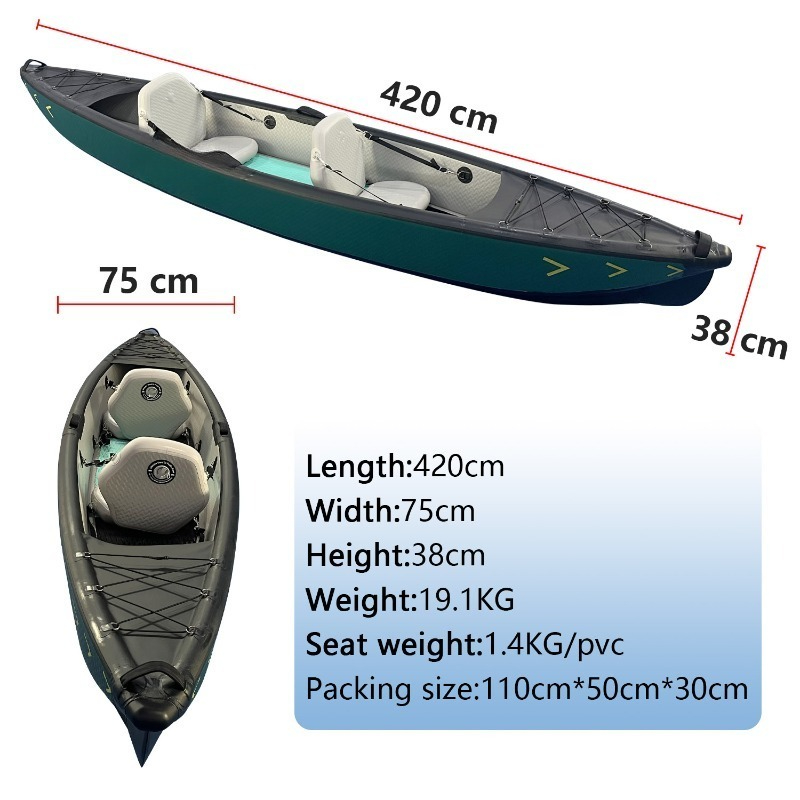 เรือคายัคพองลมแบบพกพา ดีไซน์ให - Fishing Kayak Inflatable บทวิจารณ์และราคา