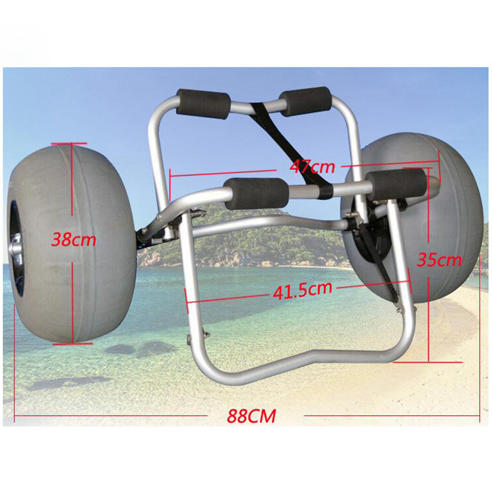 รถเข็นล้อกว้างแบบเป่าลมสำหรับเ - Fishing Kayak Cart บทวิจารณ์และราคา