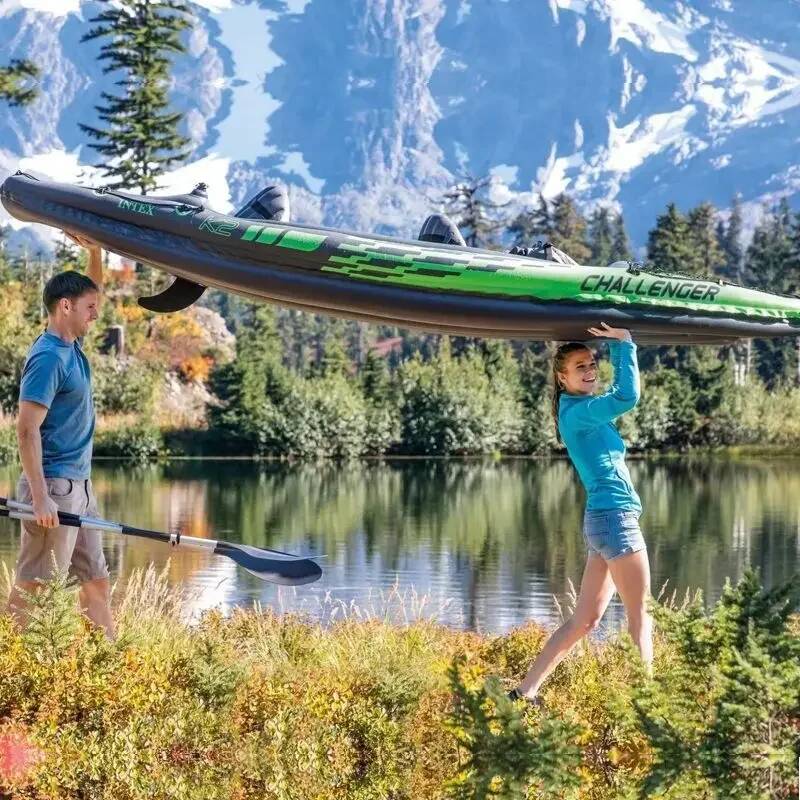 เรือคายัคเป่าลมแบบ 1/2 ที่นั่ง - Fishing Kayak Inflatable บทวิจารณ์และราคา