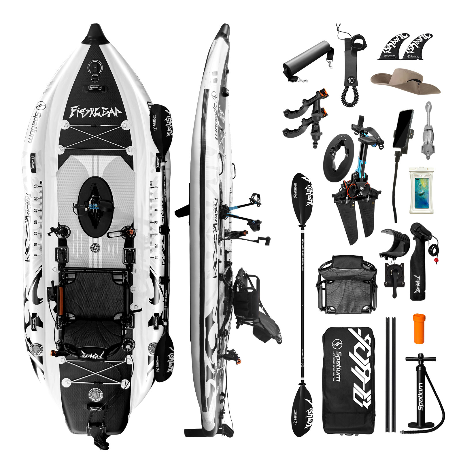 เรือคายัคเป่าลม Spatium 11.5 ฟ - Fishing Kayak Seat บทวิจารณ์และราคา