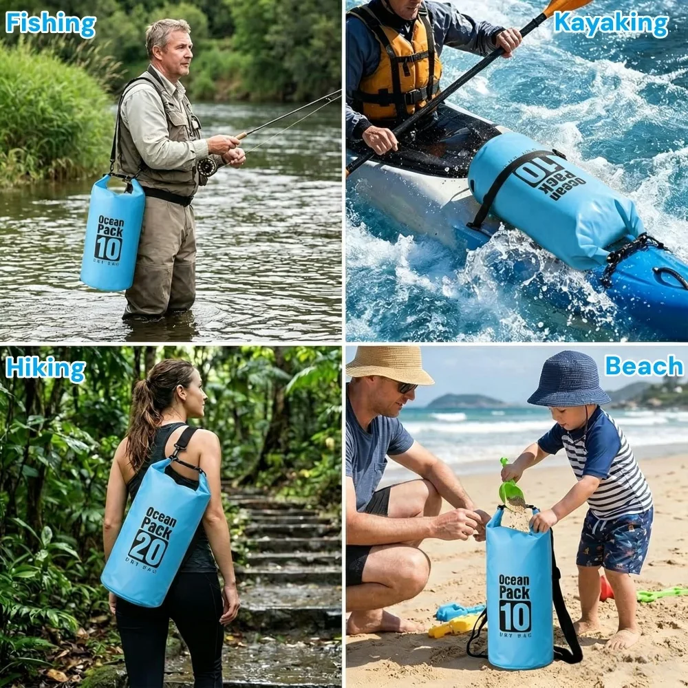 กระเป๋าแห้งกันน้ำ 500D แบบลอยน - Fishing Kayak Storage Bag บทวิจารณ์และราคา