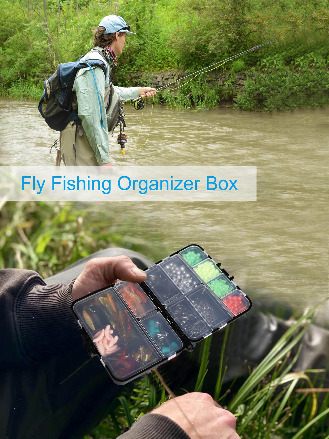 ขนาดเล็กTackle Box Organizer M - Fishing Kayak Crate บทวิจารณ์และราคา