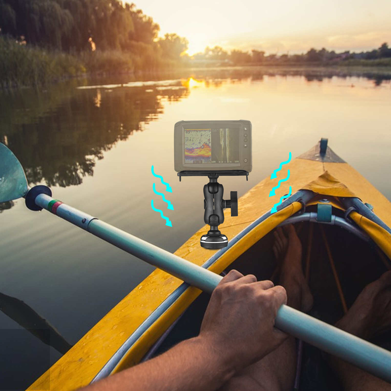 Fish Finder Mount พร้อมฐานสี่เ - Fishing Kayak Fish Finder Mount บทวิจารณ์และราคา