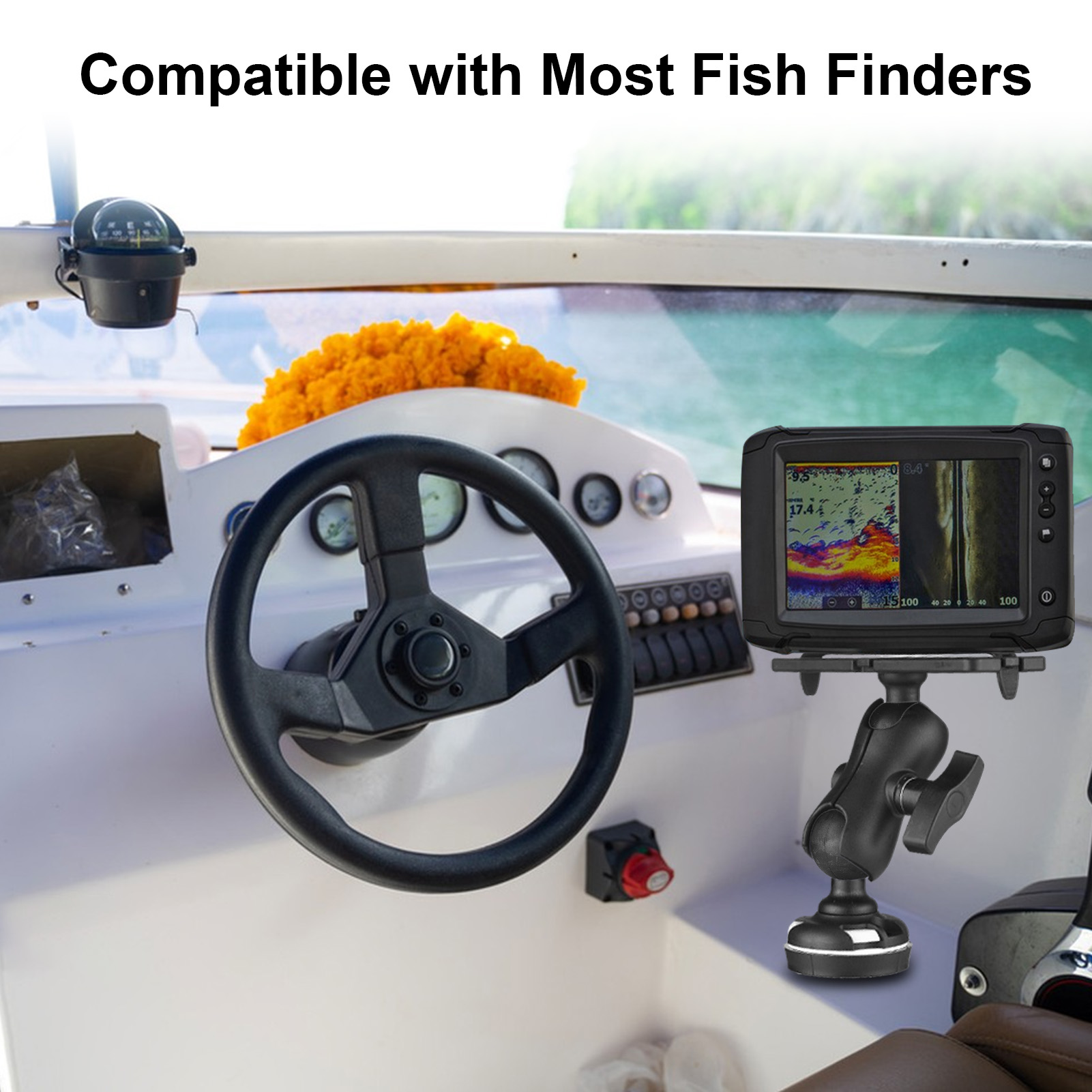 Fish Finder Mount พร้อมฐานสี่เ - Fishing Kayak Fish Finder Mount บทวิจารณ์และราคา
