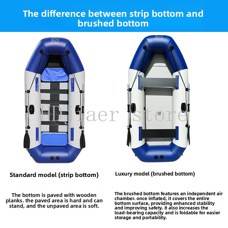 เรือยางพื้นแข็ง PVC หนาพิเศษ ส - Fishing Kayak Inflatable บทวิจารณ์และราคา